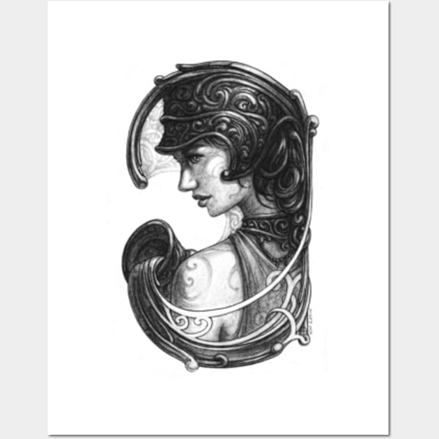 Aquarius - Zodiac Art series - Female Portrait Wall Art by Damjan_Gjorgievski